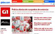 Print da nova home do G1