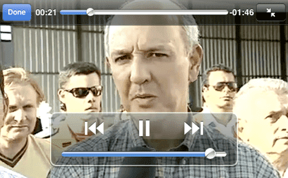 Vídeo do Globo Vídeos no iPhone