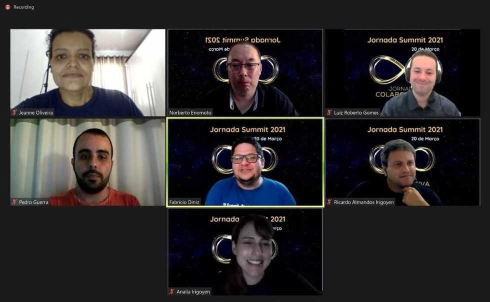 Palestrantes no painel DevOps da Jornada Colaborativa