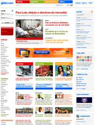 Imagem da Nova Home da Globo.com